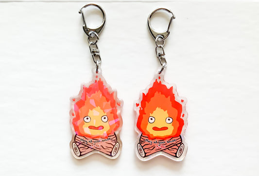 #6 May All your bacon burn keychain w/quote